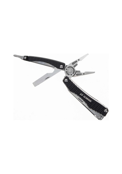 Schrade Kamp Clench Çok Amaçlı El Aracı 9 Fonksiyonlu Paslanmaz Katlanır Multitool 1182532 Siyah