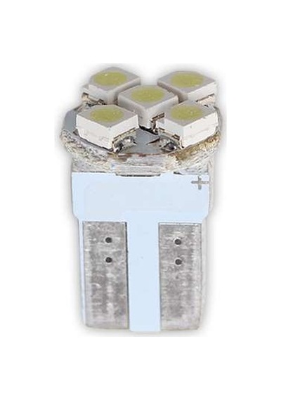 Dipsiz Ampul 5Led Beyaz Işık 12V 3 Adet