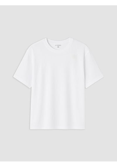 Lc Waikiki Lc Waıkıkı Beyaz %100 Pamuklu Oversize Kadın Tişört