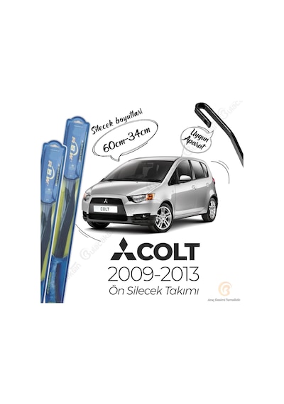 RBW Hybrid Mitsubishi Colt 2009 - 2013 Ön Silecek Takımı