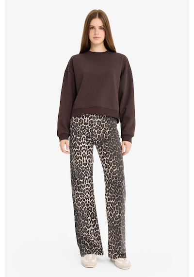 Defacto Kahverengi Kadın Sweatshirt D6645ax/bn192 Kahverengi