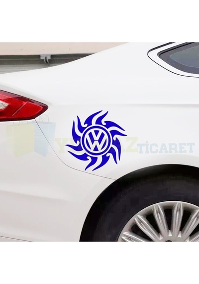 Volkswagen Logo Çamurluk Tampon Alev Sticker Etiket Yapıştırma