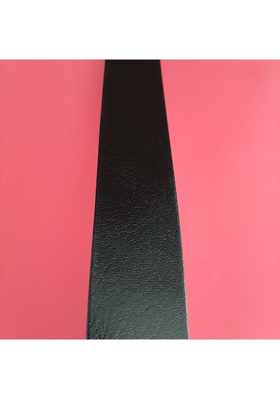Real Leather Erkek Spor Kemer Düz Siyah Hakiki Deri 4.5 CM Siyah