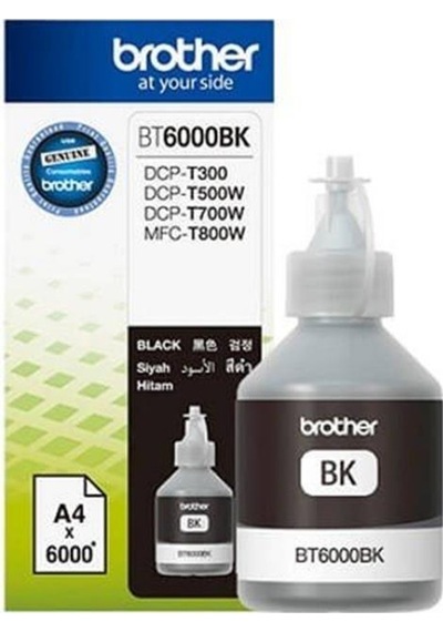Brother Bt6000Bk Mürekkep 6.000 Sayfa Siyah Dcp T300 Dcp T500W Mfc T800W