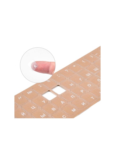 Rusça Şeffaf Klavye Etiketi Transparent Russian Keyboard Sticker 3m Russian