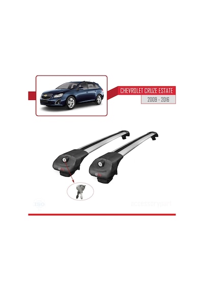 Chevrolet Cruze 2009-2016 Arası İle Uyumlu Ace-1 Ara Atkı Tavan Barı Gri