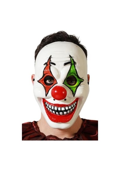Halloween Maske Palyaço Kırmızı Yeşil
