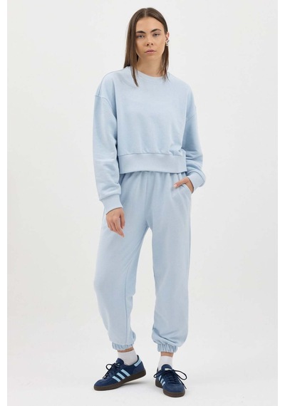 Buly Cozy Bisiklet Yaka Sweatshirt Buz Mavisi