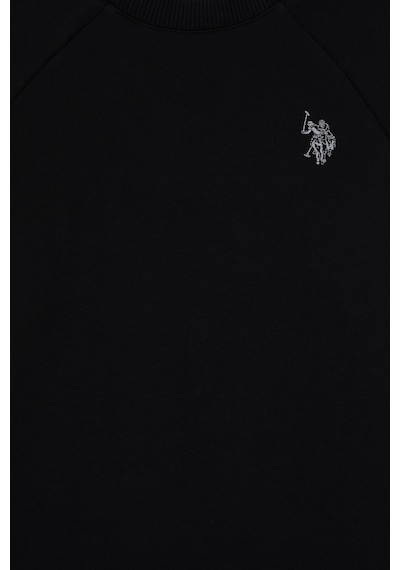 U.S. Polo Assn. Erkek Çocuk Siyah Basic Bisiklet Yaka Sweatshirt 50313832-VR046