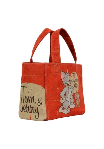 Dogo Kadın Vegan Turuncu Medium Tote Bag - Warner Bros Tom & Jerry Tasarım Oranj