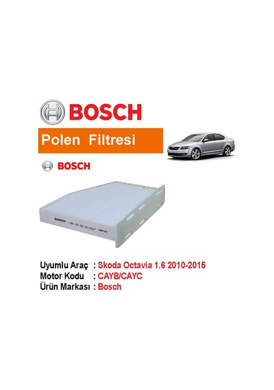 Skoda Octavia 1.6 Tdı Polen Filtresi 2010-2015 [Bosch ]