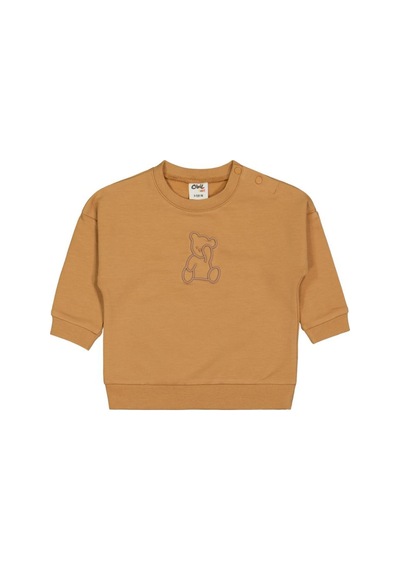 Civil Baby Teddy Baskılı 6-18 Ay Sweatshirt Koyu Hardal