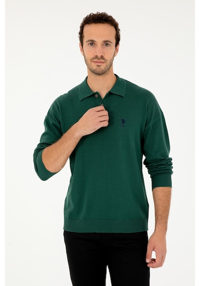 U.s. Polo Assn. Erkek Koyu Yeşil Kazak /triko 50293506-vr079 Koyu Yeşil
