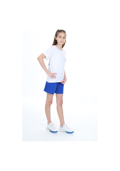 Toontoy Kids Toontoy Kız Çocuk Garni Detaylı Baskılı Şortlu Takım Saks Mavi Toontoy Kids Toontoy Kız Çocuk Garni Detaylı Baskılı Şortlu Takım Saks Mavi