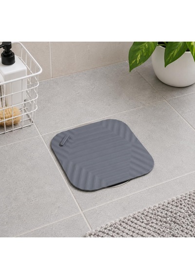 Silikon Koku Önleyici Mat Gider Kapağı Kapatıcı Kare Vakumlu Lavabo Duş Gideri Koku Engelleyi