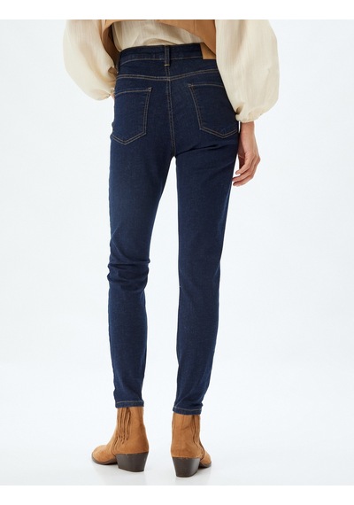 Koton Yüksek Bel Kot Pantolon Düğmeli Dar Kalıp - Skinny Push Up Fit Jean Koyu İndigo 5wal40204md Koyu İndigo Koton Yüksek Bel Kot Pantolon Düğmeli Dar Kalıp - Skinny Push Up Fit Jean Koyu İndigo 5wal40204md Koyu İndigo
