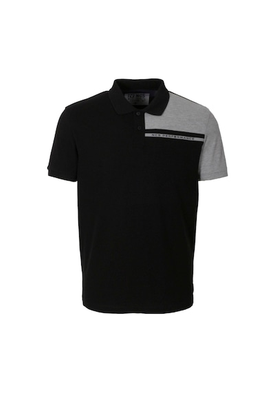 Erkek Polo Yaka Tişört Beyaz Slim Fit Ribanalı Kol T-shirt Ncs Jeans 1164-siyah Siyah