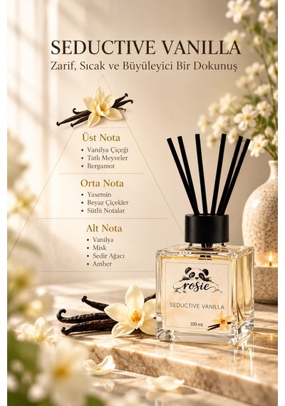 Rosie Seductive Vanilla 7'li Çubuklu Oda Kokusu Seti 7 X 100 Ml Sıcak Vanilya Esintisi