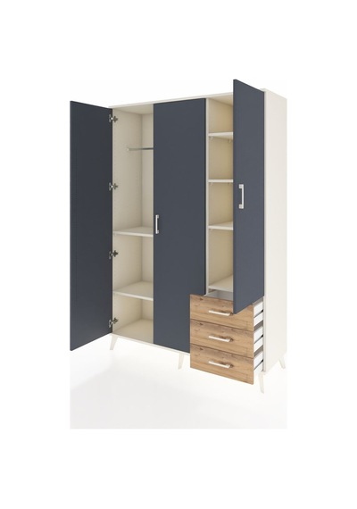 Hyperion Dolap 6 Raflı 3 Çekmeceli Tek Askılı 132x44x195 Aytaşı-antrasit/çam Antrasıt/atlas Çam Hyperion Dolap 6 Raflı 3 Çekmeceli Tek Askılı 132x44x195 Aytaşı-antrasit/çam Antrasıt/atlas Çam