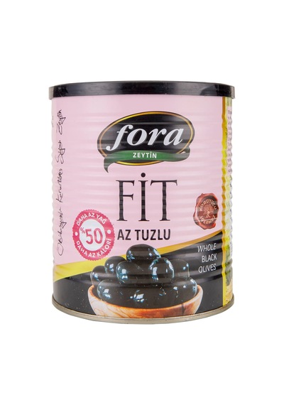 3 Adet Fora Light Az Tuzlu Siyah Zeytin 141-180 430 G