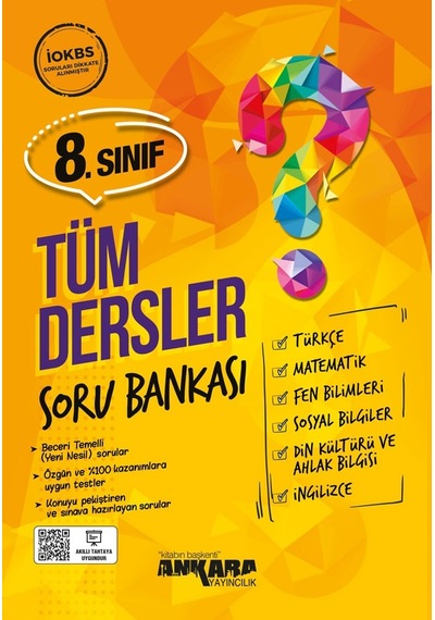Ankara Yayıncılık 8. Sınıf Tüm Dersler Soru Bankası