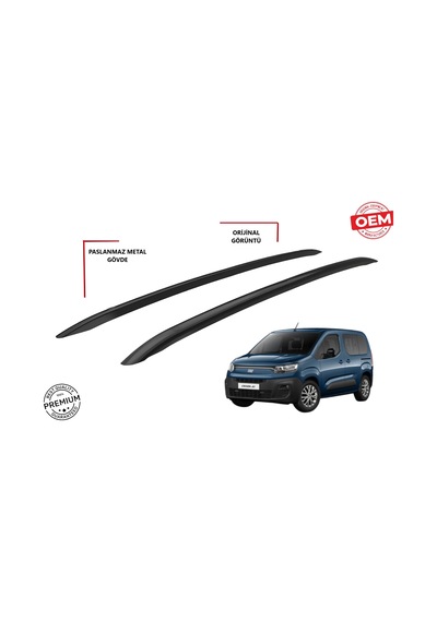 Doblo Kısa Şase Yapışık Port Bagaj Tavan Çıtası Siyah 2019 2020 2021 2022 2023 2024 2025 2026 2027