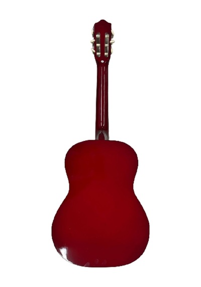 Klasik Gitar Tam Boy 4/4 Düz Kırmızı Sap Ayarlı Üst Kalite