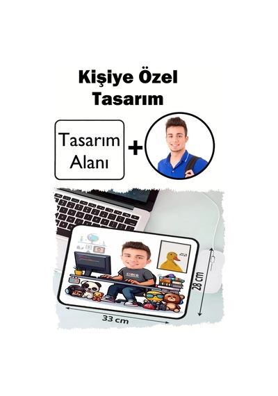 Kişiye Özel Karikatürlü Fotoğraflı 33x28 Cm Mousepad Kaymaz Taban Rahat Konforlu Mouse Pad