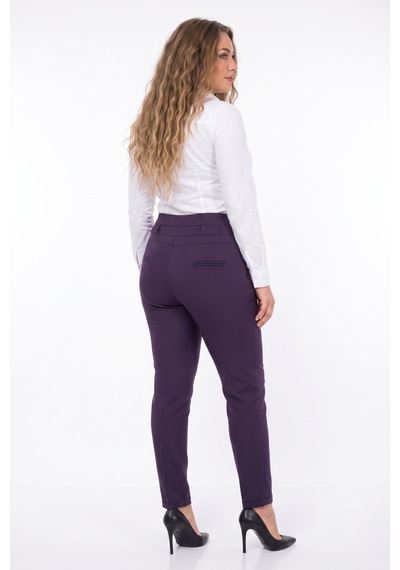 Baglan Kadın Düşük Bel Bilek Pantolon Bgl-st05667 Mor