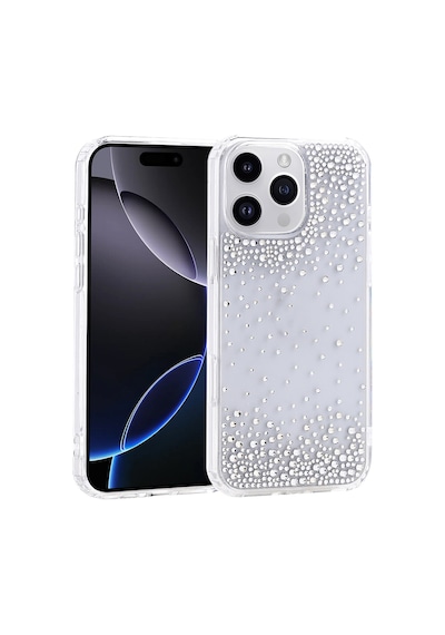Teleplus iPhone Uyumlu 16 Pro Max Kılıf Darbe Korumalı Pera Damla Taşlı Silikon