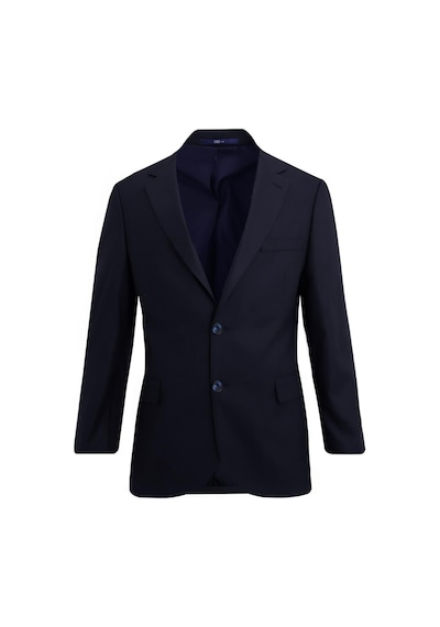 Uki Lacivert Comfort Fit , Mono Yaka, 2 Düğme Çift Yırtmaç Çizgili Klasik Takım Elbise