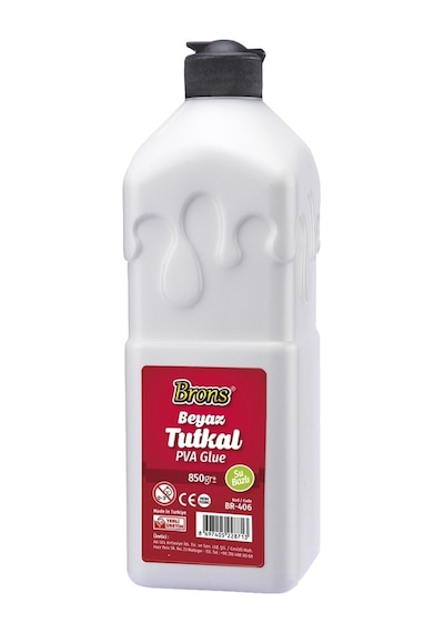 Beyaz Tutkal 850 Gr 1 Adet Brons Beyaz Mobilya Yapıştırıcısı Tutkalı 850 Gr Ahşap Tutkalı Su Bazlı Çok Amaçlı Beyaz