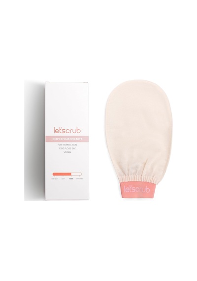 Lexroo Ekru Banyo Duş Kesesi Peeling Eldiveni %100 Floş İpek Unisex