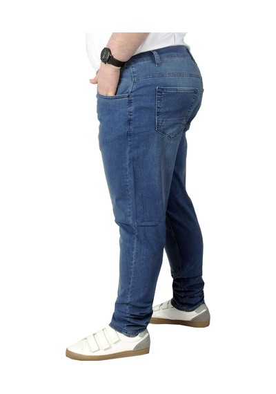 Mode Xl Büyük Beden Erkek Pantolon Kot 21920 Mavi 001