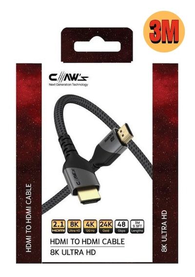 8k Uhd Hdmı 2.1 48 Gbps / 24k Gold / Alüminyum Gövdeli 8k 60hz-4k 120hz-2k 240hz-fhd 240hz Destekli Premium Hdmı Kablo - 3 Metre C-hp-b1-3m 8k Uhd Hdmı 2.1 48 Gbps / 24k Gold / Alüminyum Gövdeli 8k 60hz-4k 120hz-2k 240hz-fhd 240hz Destekli Premium Hdmı Kablo - 3 Metre C-hp-b1-3m