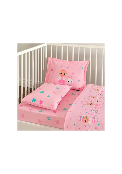 Lisanslı Cry Babıes Sweet Baby Bebek Nevresim Takımı Pembe