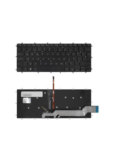 Dell Uyumlu Inspiron 15 7579 P58f Klavye Tr Işıklı Siyah - Büyük Enter