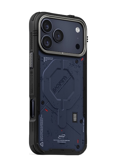 Apple Uyumlu iPhone 17 Pro Max  Kılıf M-safe Şarj Özellikli Airbag Tasarımlı Skinarma Vigor Kapak Mavi Mavi