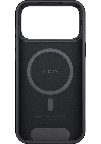 Apple Uyumlu iPhone 17 Pro Kılıf M-safe Şarjlı Aramid Fiber Pitaka Military-grade Classic Seri Kapak Siyah Siyah