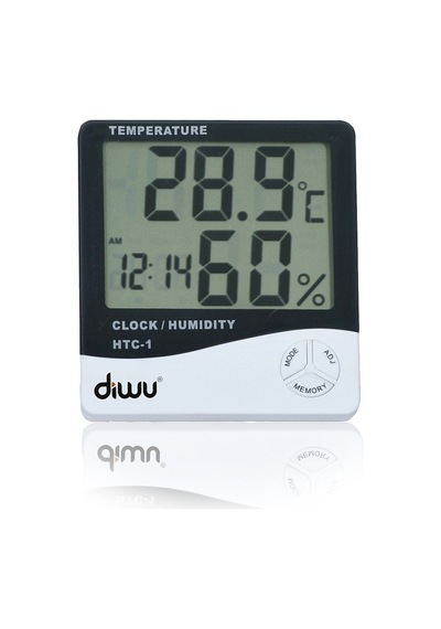 Diwu HTC-1  Saatli Nem Ölçer ve Termometre
