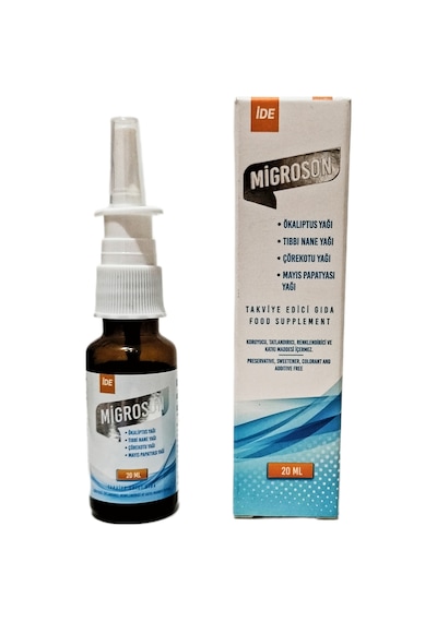 Migroson Okaliptus Nane Çörek Otu Papatya Yağı Takviye Edici Gıda Sprey 20 ML