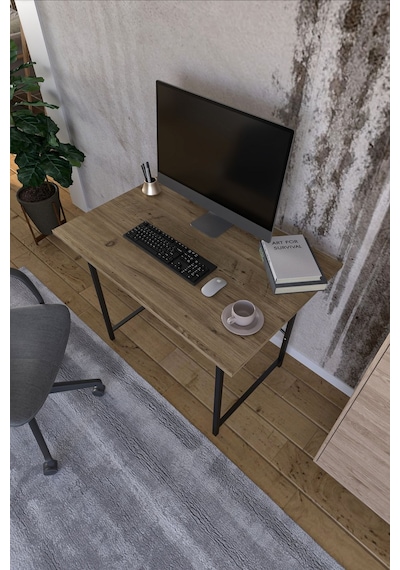 Metal Ayaklı Çalışma Masası Ofis Masası Atlantik Çam 60 x 90 CM Atlantik Çam Metal Ayaklı Çalışma Masası Ofis Masası Atlantik Çam 60 x 90 CM Atlantik Çam