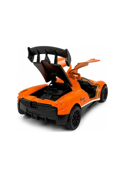 Turuncu Metal Süper Spor Oyuncak Araba Martı Kapılı Açılır 1:64 Çek Bırak Model Araç