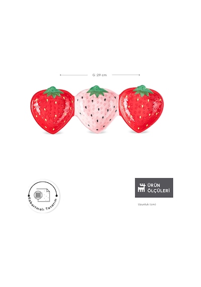 Karaca Strawberry Sunumluk 29 Cm 1 Adet