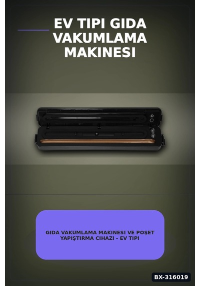 Gıda Vakumlama Makinesi Ve Poşet Yapıştırma Cihazı - Ev Tipi Mutfak Saklama Bx-316019