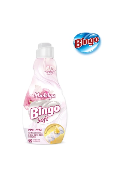 Bingo Soft Konsantre Çamaşır Yumuşatıcısı Manolya 4 x 1440 ML
