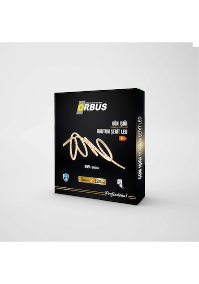 Orbus 8W Gün Işığı Hortum Şerit Led - 5 M