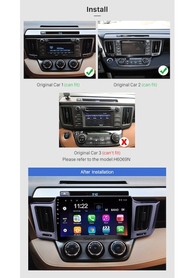 Toyota Rav4 2013+ Uyumlu Multimedya Navigasyon Usb Kamera Carplayer