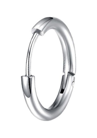 Chavin Çelik Gri 10 Mm Küçük Unisex Halka Küpe Et96by