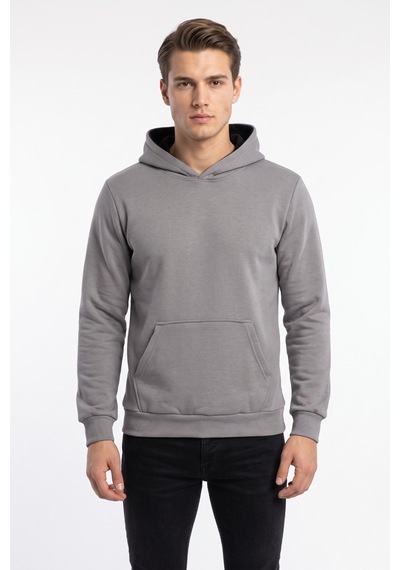 Baglan Kolej Erkek Kapüşonlu Sweatshirt Ldb Bgl-st05003 Gri